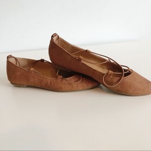 Lucky Brand Brown Leather Aviee Ballet Flats